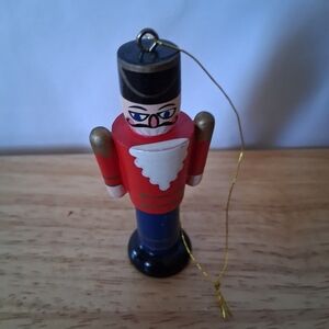 Red and Blue Nutcracker Ornament